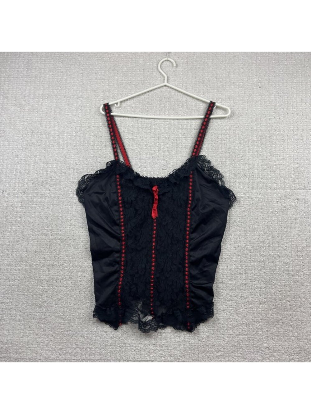 Y2K Coquette Lace Top Lingerie Sheer Grunge Witchy Goth Romantic Distressed Read